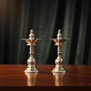 PADMAJYOT SILVER DIYA PAIR- 925 STERLING SILVER