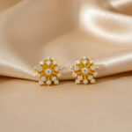 FLORAL FIREFLY GOLD STUDS- 22K JEWELLERY