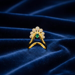 RANI GREEN RADIANCE GOLD RING - 22K JEWELLERY