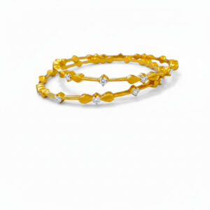 LUMINA LEAF GOLD BANGLES - 22K JEWELLERY