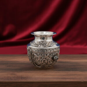 ORNATE FLORAL SILVER KALASH- 925 STERLING SILVER