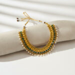 GOLDEN KEMP AND COIN CHOKER - 22K JEWELLERY