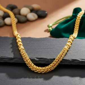 MAHARAJ WEAVE GOLD CHAIN FOR MEN- 22K JEWELLERY