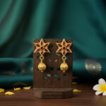 PLUM PETAL GOLD EARRINGS - 22K JEWELLERY