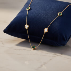 GREEN AURA DROP GOLD CHAIN- 18K JEWELLERY