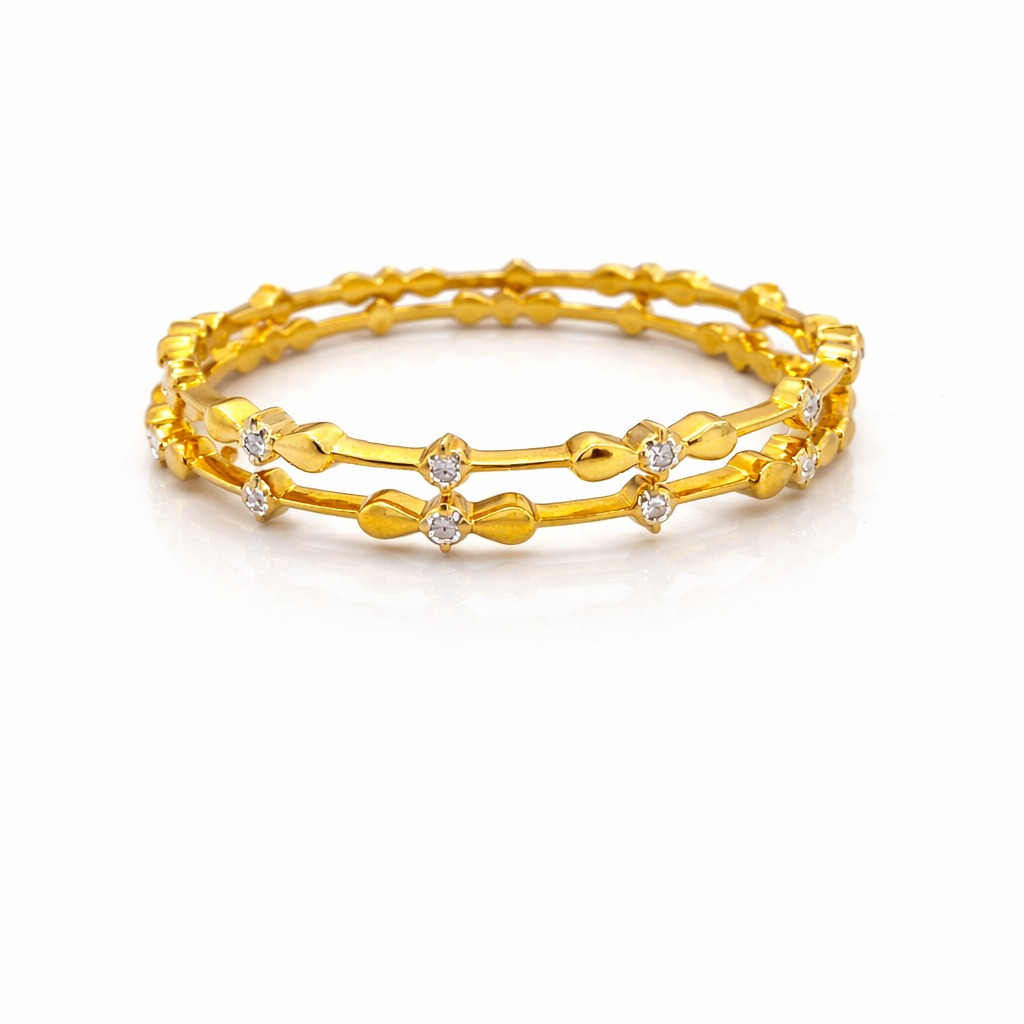 LUMINA LEAF GOLD BANGLES - 22K JEWELLERY LUMINA LEAF GOLD BANGLES - 22K JEWELLERY