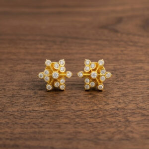 SUN FROST GOLD STUDS- 22K JEWELLERY
