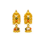 ANTIQUE MULTI-BEAD GOLD JHUMKA - 22K JEWELLERY