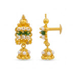 ELEGANT HERITAGE BEAD GOLD JHUMKA - 22K JEWELLERY