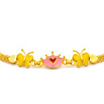 FLUTTER CROWN LOVE GOLD BRACELET - 22K Jewellery