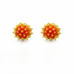 CORAL BLOSSOM GOLD STUDS- 22K JEWELLERY