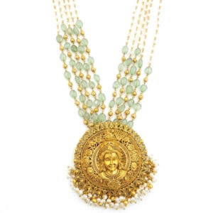 GREEN MIST GOLD NECKLACE - 22K JEWELLERY