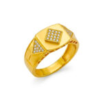 KINGSTONE SQUARE MEN'S GOLD RING - 22K JEWELLERY