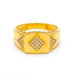 KINGSTONE SQUARE MEN'S GOLD RING - 22K JEWELLERY