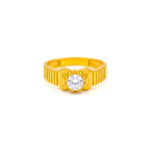 VERTEX BAND MEN'S GOLD RING - 22K JEWELLERY