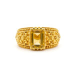 SOLAR FLARE MEN'S GOLD RING - 22K JEWELLERY
