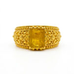 SOLAR FLARE MEN'S GOLD RING - 22K JEWELLERY