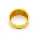 SIGNATURE SQUARE MEN'S GOLD RING - 22K JEWELLERY
