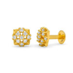 HONEYGLOW CZ GOLD STUDS- 22K JEWELLERY