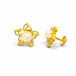 SNOW BLOSSOM GOLD STUDS- 22K JEWELLERY