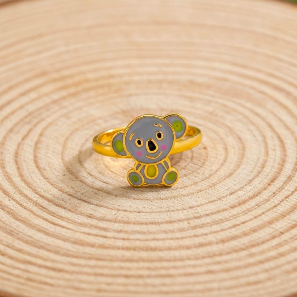 KOALA CUDDLE KIDS GOLD RING - 22K JEWELLERY KOALA CUDDLE KIDS GOLD RING - 22K JEWELLERY