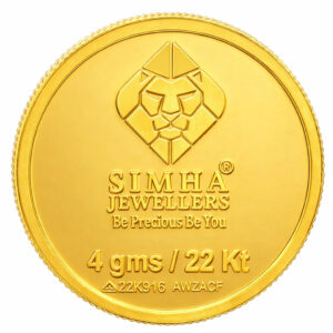 SIMHA 22K (916.7) 4GM GOLD COIN