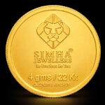 SIMHA 22K (916.7) 4GM GOLD COIN