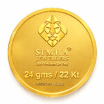 SIMHA 22K (916.7) 24GM GOLD COIN