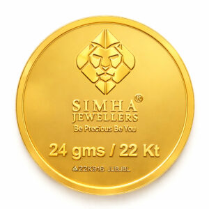 SIMHA 22K (916.7) 24GM GOLD COIN