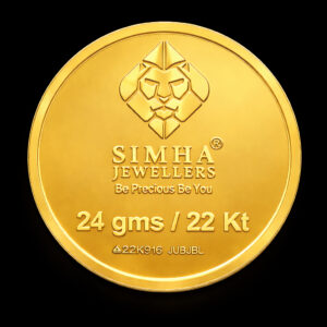 SIMHA 22K (916.7) 24GM GOLD COIN