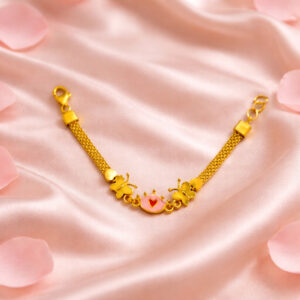 FLUTTER CROWN LOVE GOLD BRACELET - 22K Jewellery