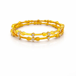 LUMINA LEAF GOLD BANGLES - 22K JEWELLERY