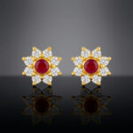 TWINKLE SPARK CZ GOLD STUDS- 22K JEWELLERY