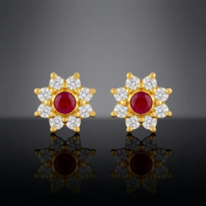 TWINKLE SPARK CZ GOLD STUDS- 22K JEWELLERY