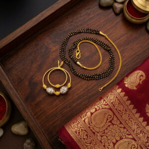 SHIMMER KNOT GOLD MANGALSUTRA- 22K JEWELLERY