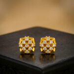 HONEYGLOW CZ GOLD STUDS- 22K JEWELLERY