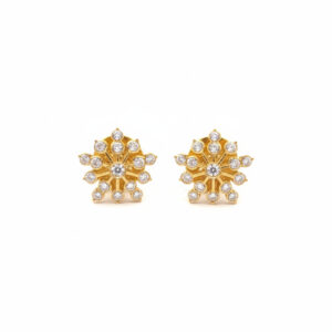 FLORAL FIREFLY GOLD STUDS- 22K JEWELLERY