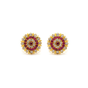 RANI CHAKRA GOLD EARRINGS - 22K JEWELLERY