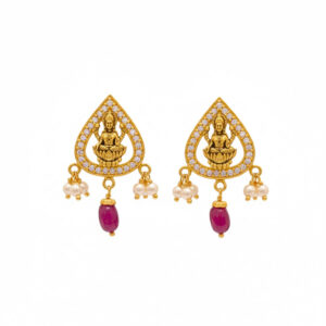 DIVINE TEARDROP GOLD EARRINGS - 22K JEWELLERY