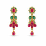 GULNAAR STONE GOLD EARRINGS - 22K JEWELLERY