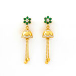 ANAYA GREEN GOLD JHUMKI - 22K JEWELLERY