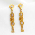 SUVARNA FLOW GOLD EARRINGS - 22K JEWELLERY