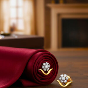 GOLDEN DEW DIAMOND STUDS - 18K JEWELLERY