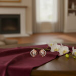 DIAMOND AURA PETAL STUDS - 18K JEWELLERY