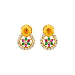 MEHER GLOW GOLD STUDS- 22K JEWELLERY