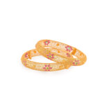 GOLD RUBY RAAG BANGLES - 22K JEWELLERY