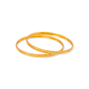 ANTIQUE CHARM GOLD BANGLES - 22K JEWELLERY