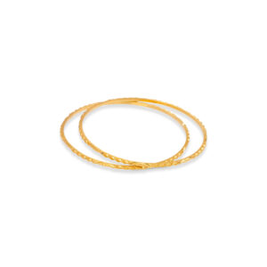 CLASSIC CARVED GOLD BANGLES - 22K JEWELLERY