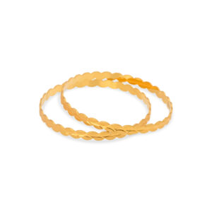 SERENE SWIRL GOLD BANGLES - 22K JEWELLERY