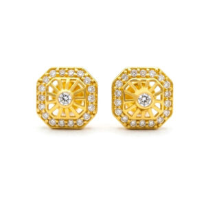 SOLAR GLEAM CZ GOLD STUDS- 22K JEWELLERY